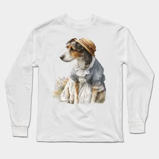 Vintage Mother Dog "Tasha Tudor" style Long Sleeve T-Shirt